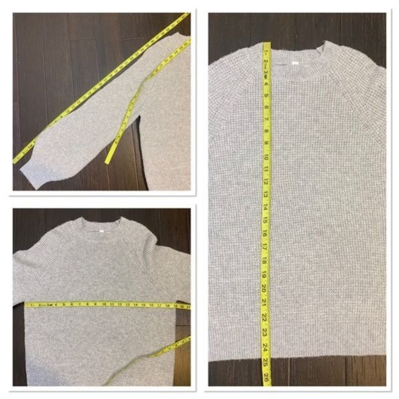 NWT BP. Heather Grey Long Blouson Sleeve Knit Crewneck Sweater Small - Picture 11 of 11